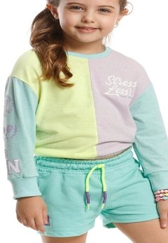 Conjunto Shorts Infantil Azul Poah Noah - comprar online