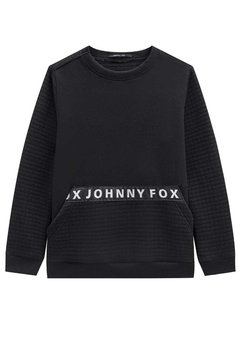 Conjunto Blusão Longo Calça Moletom Preto Johnny Fox - comprar online