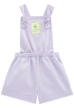 Conjunto Infantil Blusa Cotton Jardineira Lilás Nina Go - comprar online