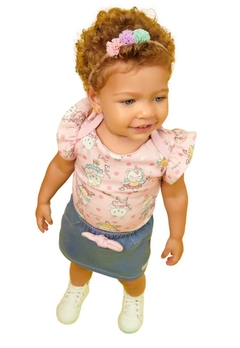 Conjunto Body Saia Fadas Rosa Infantil Abrange - comprar online