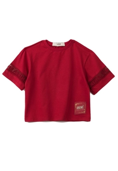 Blusa Infantil Vermelha Animê