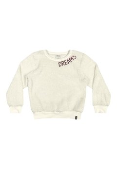 Blusa Moletom ML Infantil Branca Dreams Elian