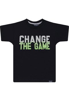 Camiseta Infantil Change The Game Preto Vrasalon - comprar online
