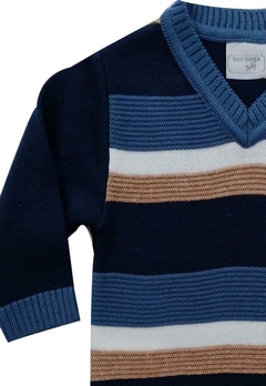 Suéter Longo Colorido Malha Infantil Noruega - comprar online