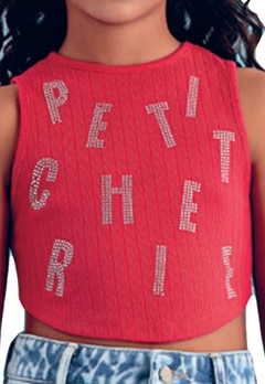 Regata Cropped Vermelho Infantil Petit Cherie - comprar online