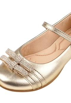Sapato Infantil Angel Laços Strass Dourado Pampili - comprar online
