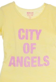 Blusa M/C City Of Angels Amarelo Mini Us - comprar online