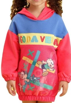 Vestido Infantil Vermelho Jogo da Velha Turma da Monica - comprar online