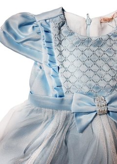Vestidos de Festa Bordado Baby Princess Azul Petit Cherie - comprar online