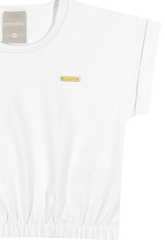 Blusa Branca Viscose Infantil Coloritta - comprar online