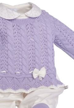 Macacão Bebê Stella Tricot Lilás Beth Bebê - comprar online