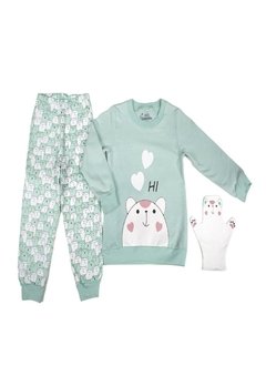 Pijama Infantil Urso Hi Azul Have Fun - comprar online