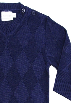 Suéter Longo Azul Marinho Infantil Noruega - comprar online