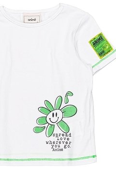 Blusa Infantil Branca Flor Animê - comprar online
