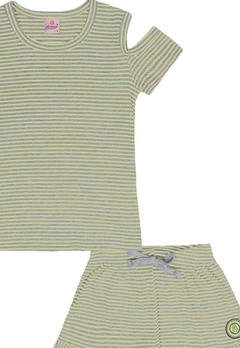 Conjunto Camiseta Shorts Verde Abrange - comprar online