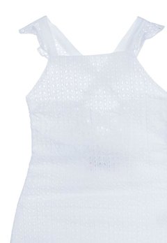 Vestido Tricoline Laise Branco Mini Us - comprar online