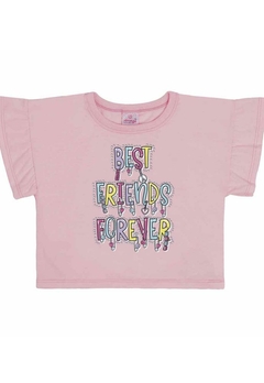 Blusa Infantil Estampado Rosa Abrange - comprar online