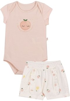 Conjunto Body Infantil Rosa Nini&Bambini