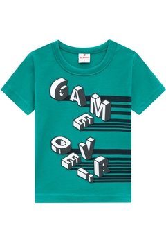 Conjunto Bermuda Infantil Verde Game Over Brandili - comprar online