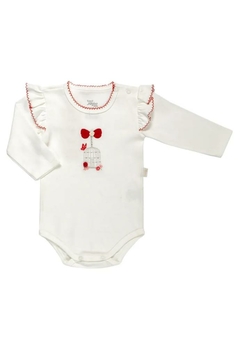 Conjunto Body em Suedine Bordado Vermelho Anjos Baby - comprar online