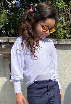 Blusa Infantil Bufante Branca Antonelze