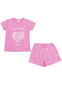 Pijama Infantil Melhor Amigo Rosa Have Fun - comprar online