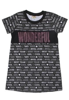 Vestido Infantil Preto Have Fun na internet