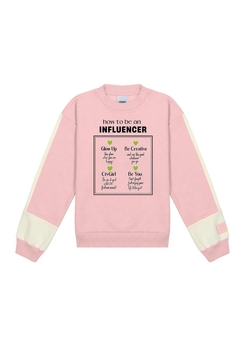 Blusa Longa Rosa Influencer Infantil Catavento