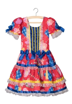 Vestido Caipira Infantil Vermelho Douvelin - comprar online