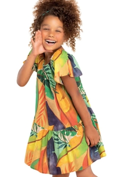Vestido Infantil Viscose Estampada Nanai - comprar online