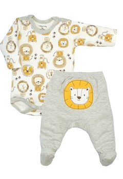 Kit Body e Calça de Suedine Leãozinho Tilly Baby