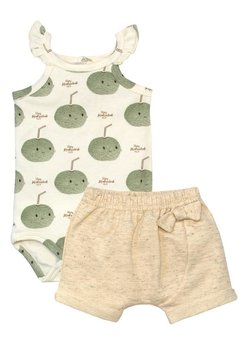 Conjunto Regata Shorts Estampado Verde Tilly Baby