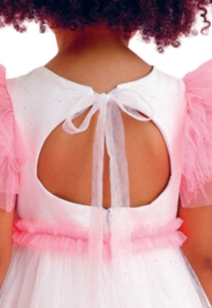 Vestido Branco Rosa Tule Infantil Petit Cherie na internet