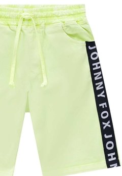 Bermuda Infantil Verde Flúor Johnny Fox - comprar online