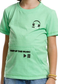 Camiseta Curta Infantil Verde Banana Danger - comprar online