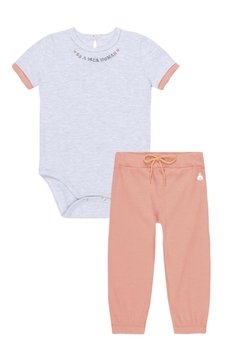 Conjunto Body Infantil Branco Açucena