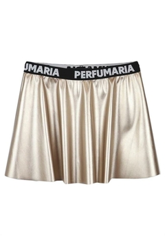 Saia Shorts Juvenil Dourado Perfumaria