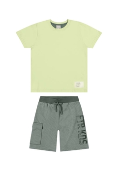Conjunto Bermuda KDS Camiseta Infantil Coloritta