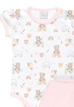 Conjunto Body Bebê Suedine Estampado Ursos Anjos Baby - comprar online