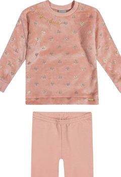 Conjunto Blusão Legging Rosa Infantil Colorittá - comprar online