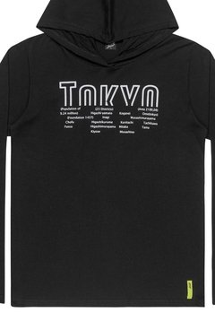 Camiseta ML Meia Malha Penteada Tokyo Preto ELIAN - comprar online