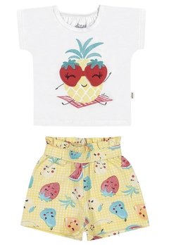 Conjunto Infantil Shorts Frutas Amarelo Elian