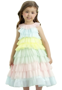 Vestido Infantil Festa Tule Colors Petit Cherie