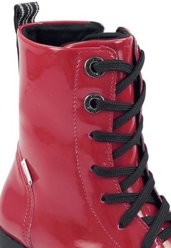 Bota Coturno Verniz Vermelho Pampili - comprar online