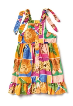 Vestido Infantil Estampado Bicharada Camu Camu - comprar online