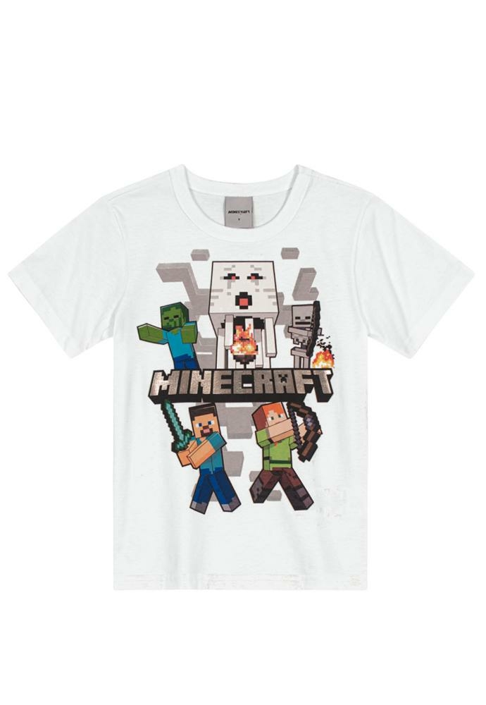 camisa camiseta para aniversario tema minecraft