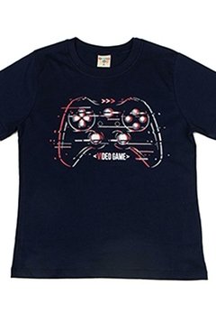 Camiseta MC Meia Malha Video Game Marinho Have Fun - comprar online