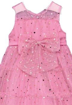 Vestido Rosa Tule Brilhoso Infantil Petit Cherie - comprar online