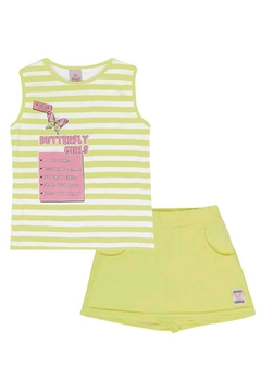 Conjunto Regata Shorts Amarelo Abrange - comprar online