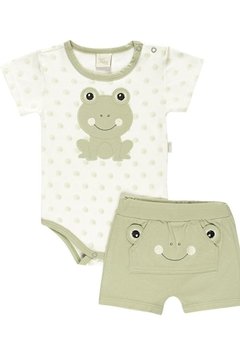 Conjunto Bebê Estampado Sapo Anjos Baby